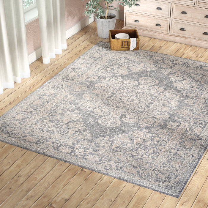 Laurel Foundry Modern Farmhouse Calidia Oriental Light Gray/Cream Area